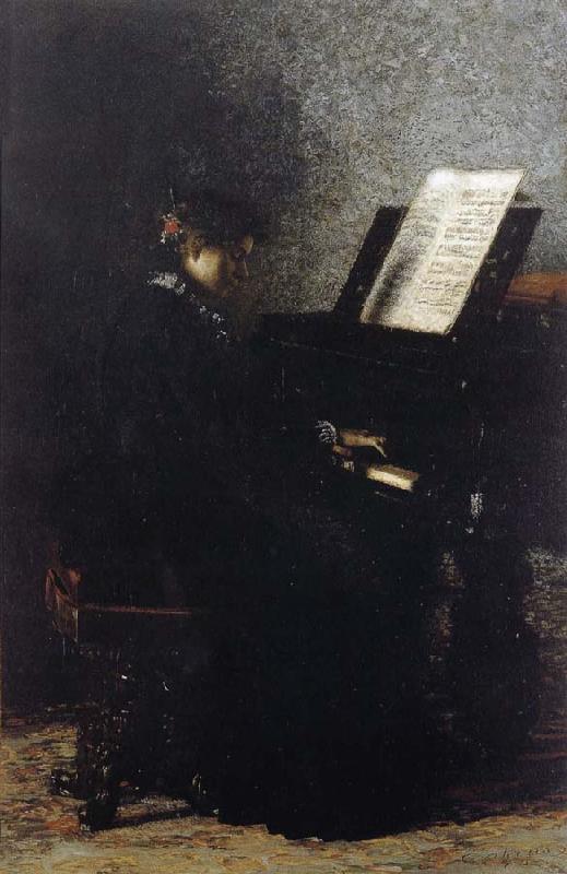Thomas Eakins Elizabeth Play the Piano oil painting image